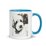 Luna The Newfie Doodle Mug with Color Inside
